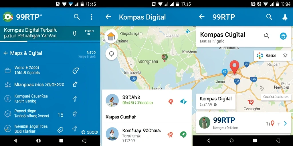 Antarmuka intuitif dan fungsional dari aplikasi Kompas Digital 99RTP.