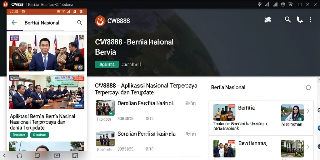 Antarmuka aplikasi CW8888 yang modern dan informatif.