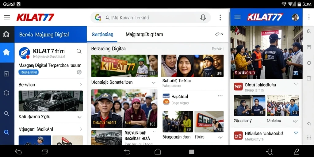 Antarmuka aplikasi KILAT77 yang modern dan mudah digunakan.