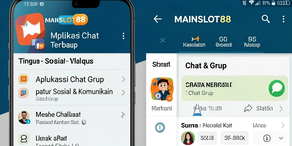 Tampilan antarmuka MAINSLOT88 dengan fitur Chat Grup yang menarik.