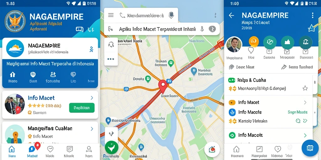 Antarmuka NAGAEMPIRE dengan informasi lalu lintas terkini.