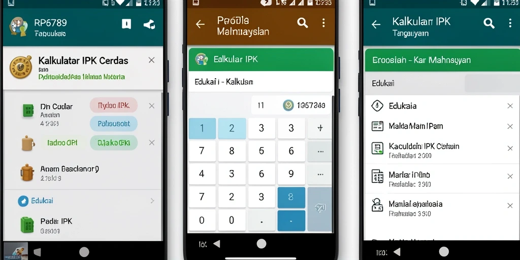 Tampilan antarmuka aplikasi Kalkulator IPK RP6789.