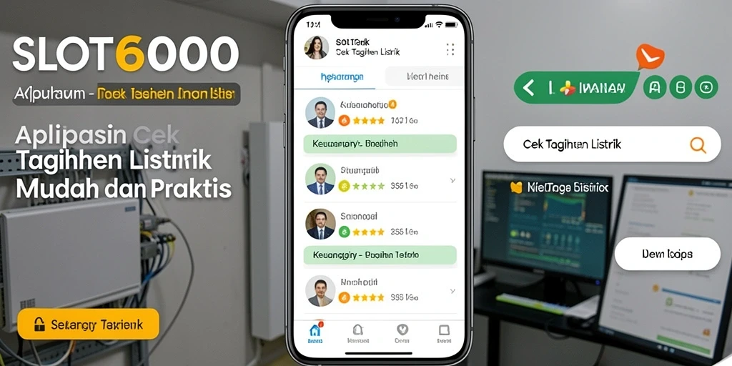 Tampilan antarmuka SLOT6000 untuk cek tagihan listrik.