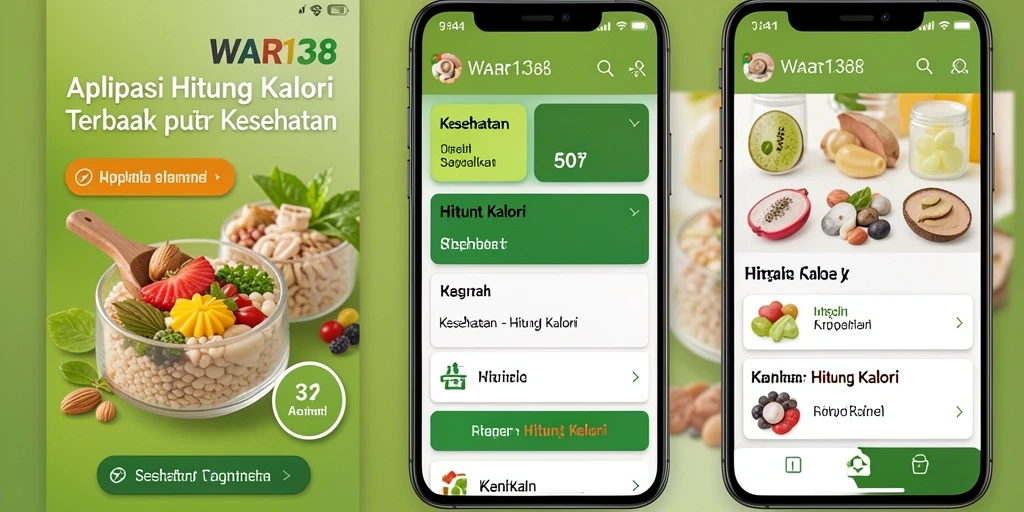 Antarmuka WAR138 yang menampilkan fitur hitung kalori dengan jelas.