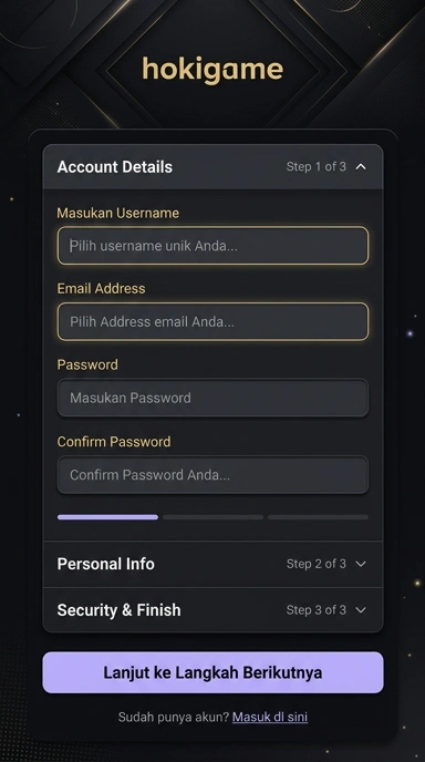 Panduan Registrasi Akun Baru Hokigame untuk Pengguna Android